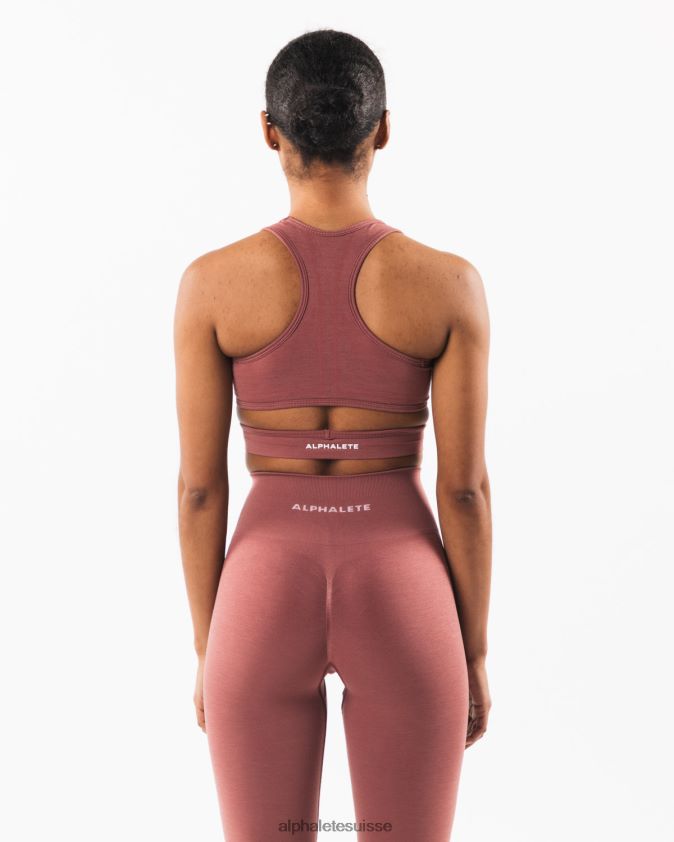 femmes vêtements 46FZDN96 Alphalete soutien-gorge stratus rose rouge