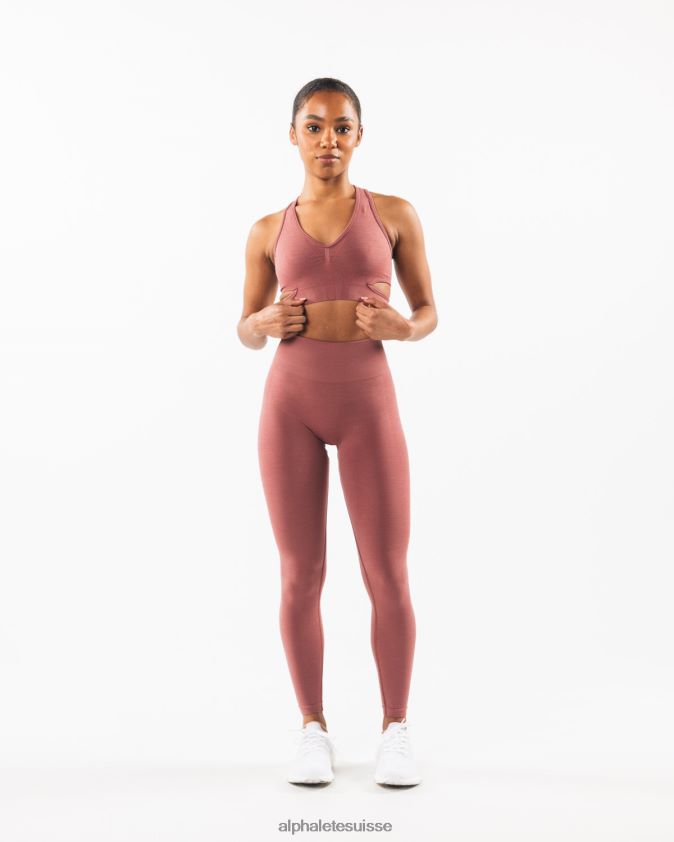 femmes vêtements 46FZDN96 Alphalete soutien-gorge stratus rose rouge