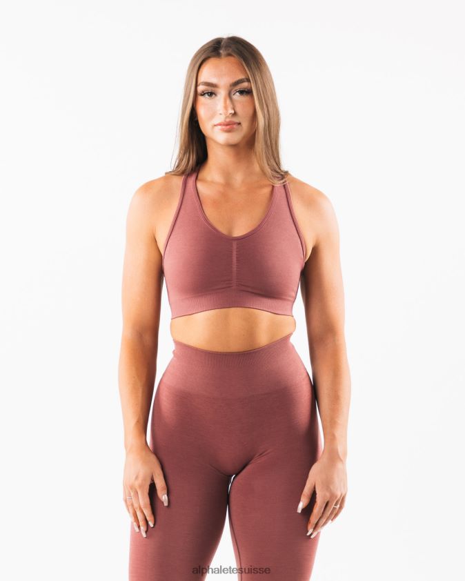 femmes vêtements 46FZDN97 Alphalete amplifier le soutien-gorge rose rouge