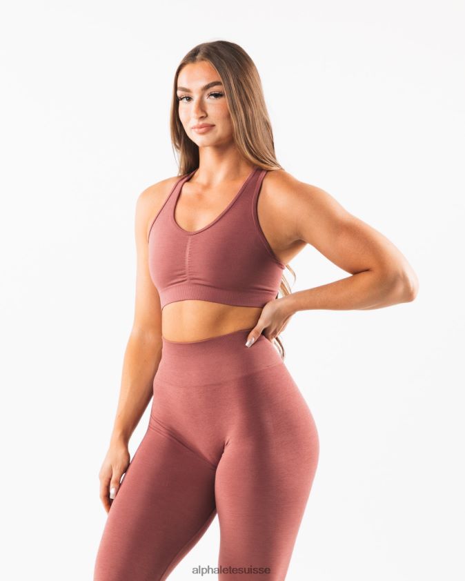femmes vêtements 46FZDN97 Alphalete amplifier le soutien-gorge rose rouge
