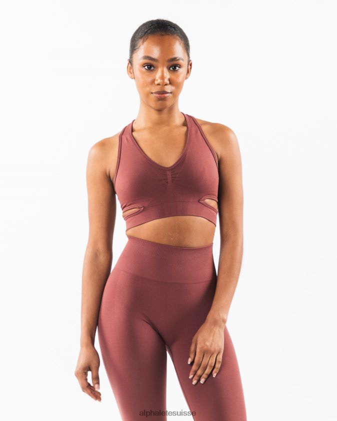 femmes vêtements 46FZDN98 Alphalete soutien-gorge stratus rouge d'automne