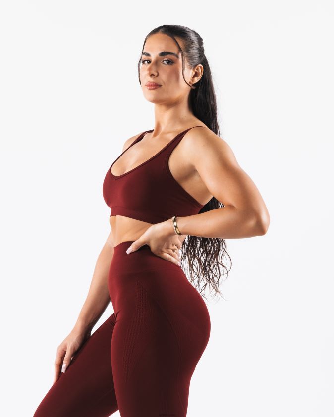 femmes vêtements 46FZDN9 Alphalete amplifier le soutien-gorge Excel nouveau rouge bordeaux