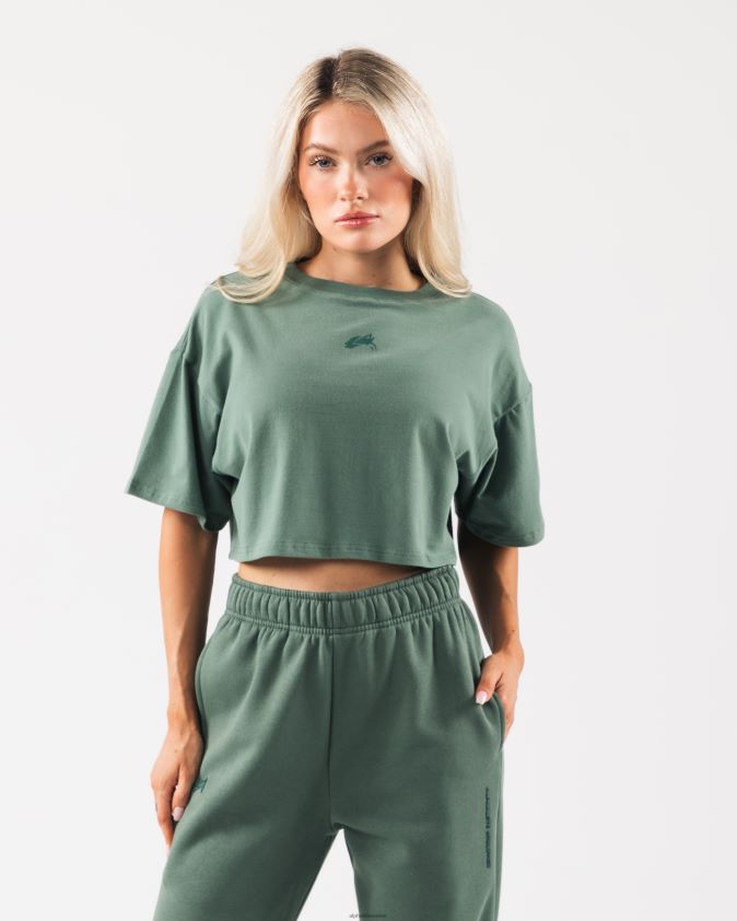 femmes vêtements 46FZDN190 Alphalete culture d'origine vert sauge