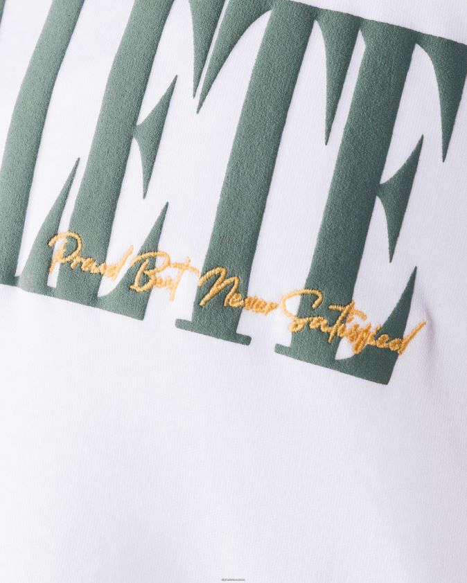 femmes vêtements 46FZDN193 Alphalete t-shirt court république blanc