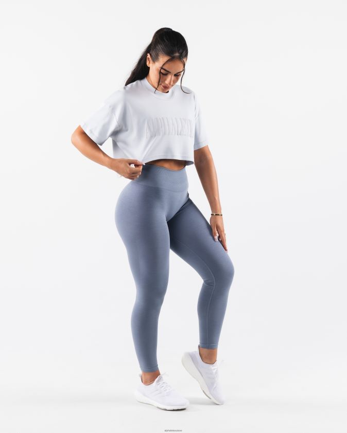 femmes vêtements 46FZDN194 Alphalete t-shirt court république bleu halogène
