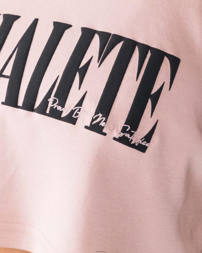 femmes vêtements 46FZDN198 Alphalete t-shirt court république rose plate