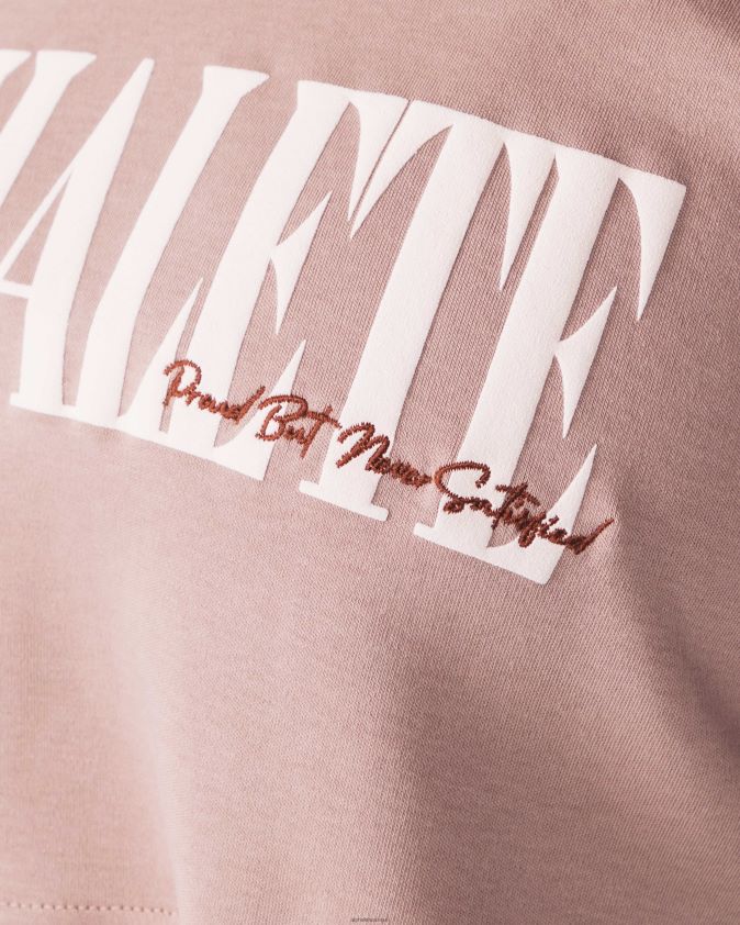 femmes vêtements 46FZDN199 Alphalete t-shirt court république bois de cerf brun