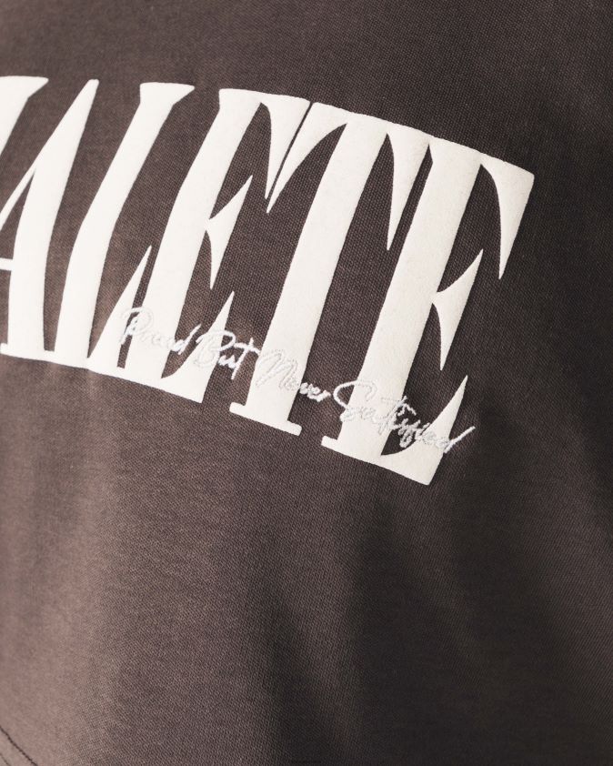 femmes vêtements 46FZDN200 Alphalete t-shirt court république café turc brun