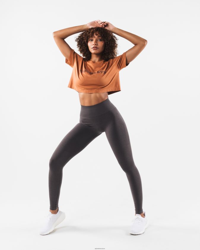 femmes vêtements 46FZDN204 Alphalete récolte de base airtech ss alliage orange