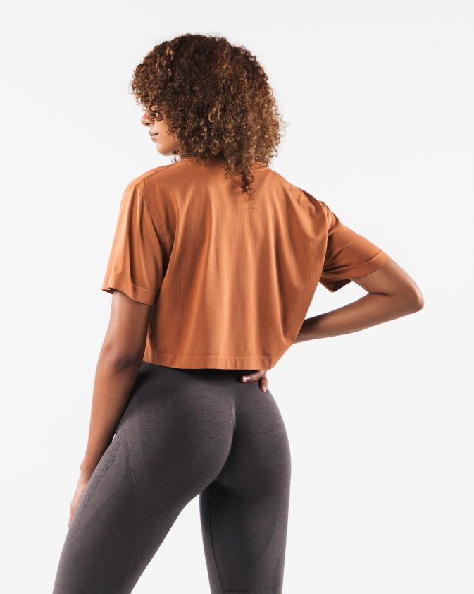 femmes vêtements 46FZDN204 Alphalete récolte de base airtech ss alliage orange