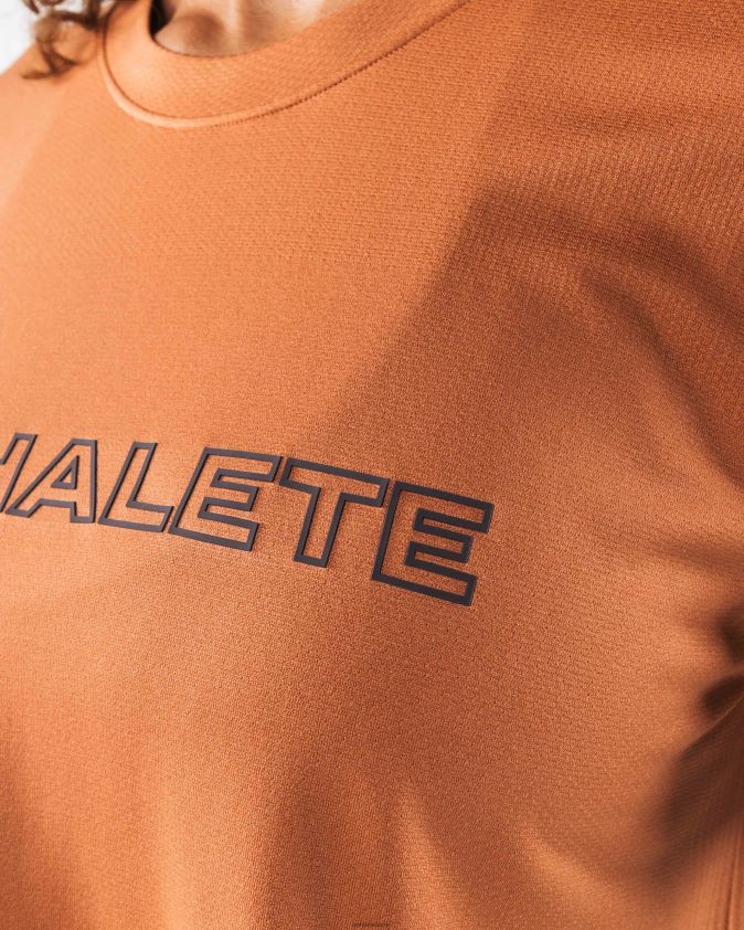 femmes vêtements 46FZDN204 Alphalete récolte de base airtech ss alliage orange