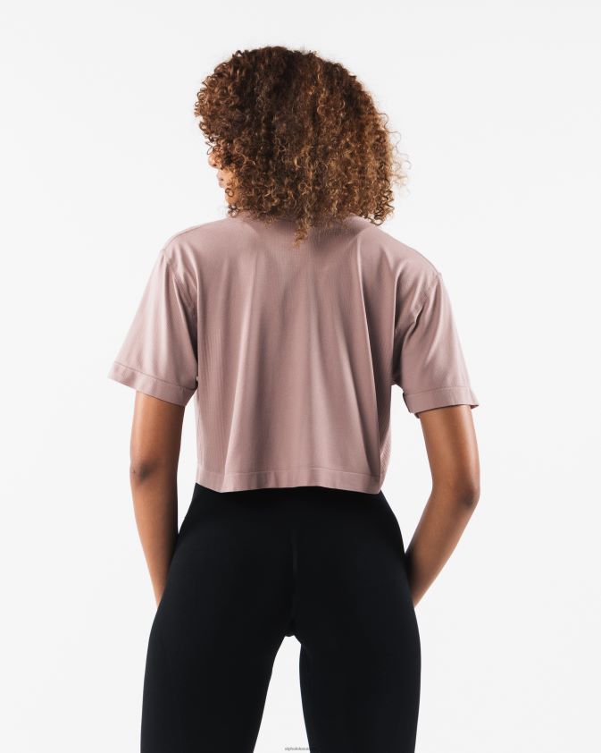 femmes vêtements 46FZDN205 Alphalete récolte de base airtech ss marron porcelaine