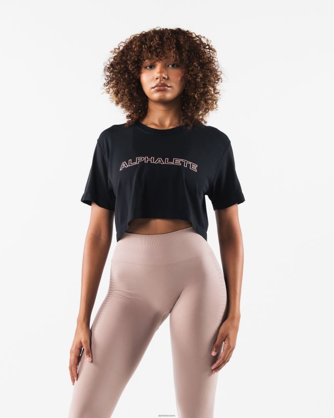 femmes vêtements 46FZDN210 Alphalete récolte de base airtech ss noir