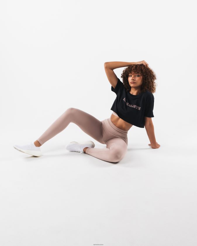 femmes vêtements 46FZDN210 Alphalete récolte de base airtech ss noir