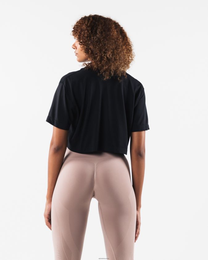 femmes vêtements 46FZDN210 Alphalete récolte de base airtech ss noir
