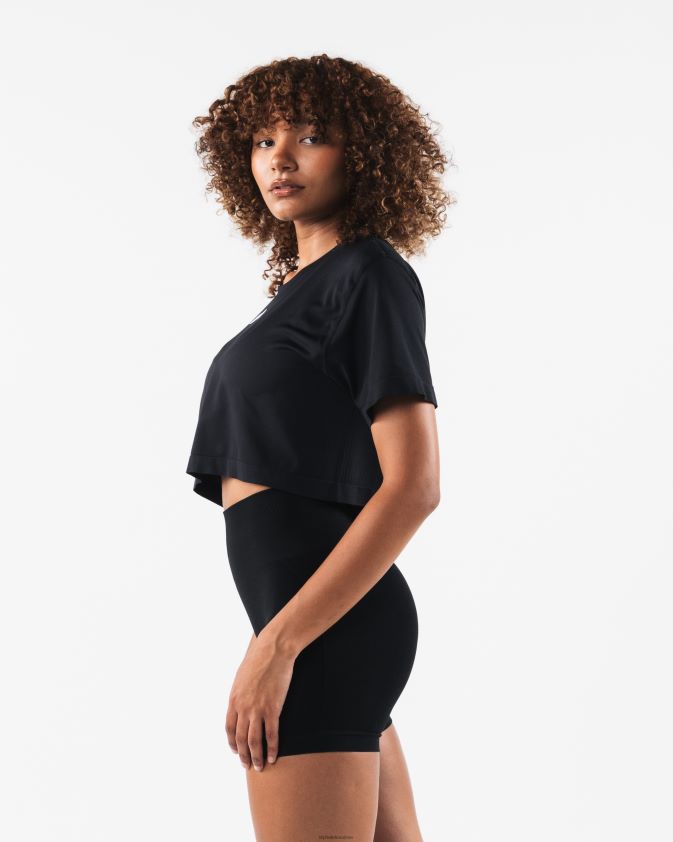 femmes vêtements 46FZDN211 Alphalete tête de loup airtech ss crop noir