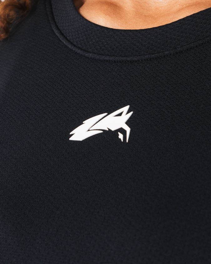 femmes vêtements 46FZDN211 Alphalete tête de loup airtech ss crop noir