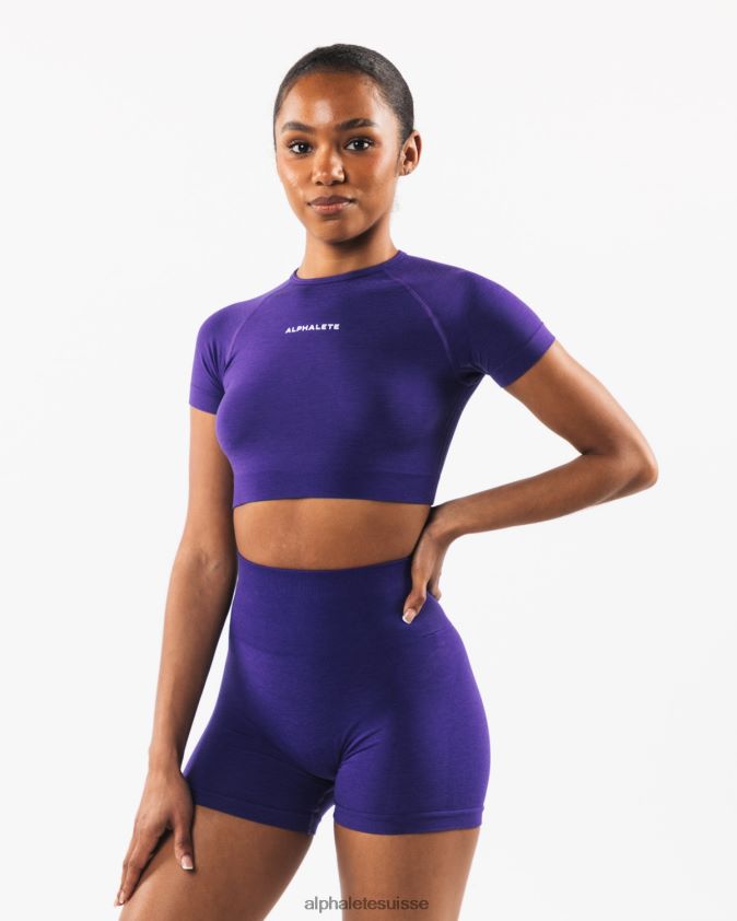 femmes vêtements 46FZDN222 Alphalete amplifier la récolte ss violet électrique