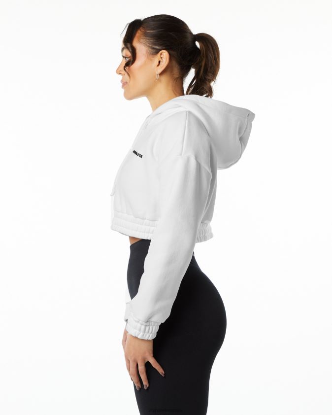 femmes vêtements 46FZDN280 Alphalete sweat à capuche classique blanc