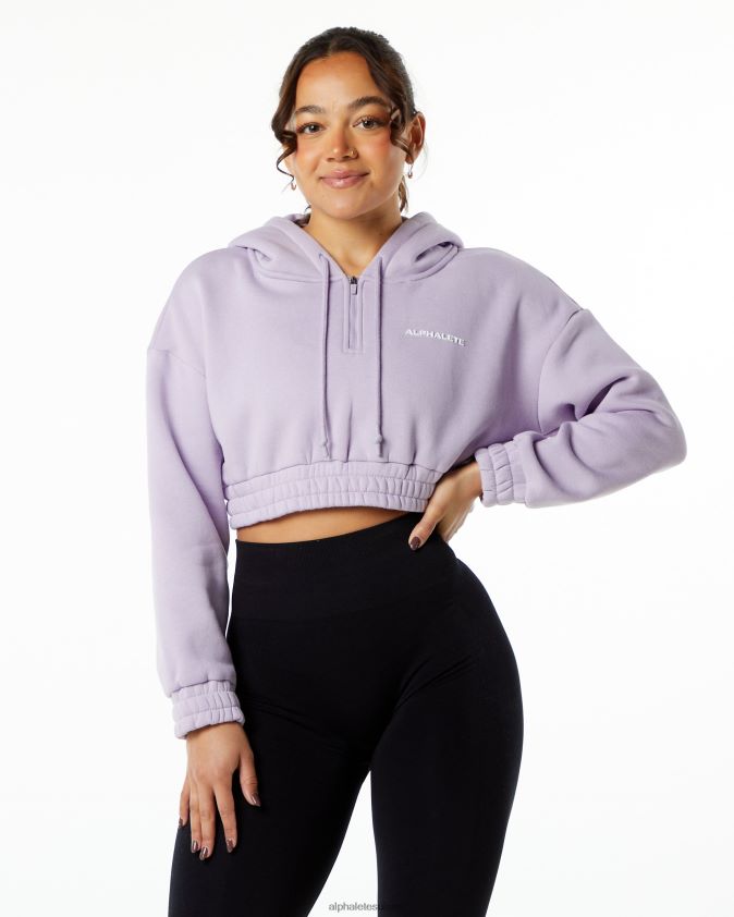 femmes vêtements 46FZDN282 Alphalete sweat à capuche classique violet lilas brumeux