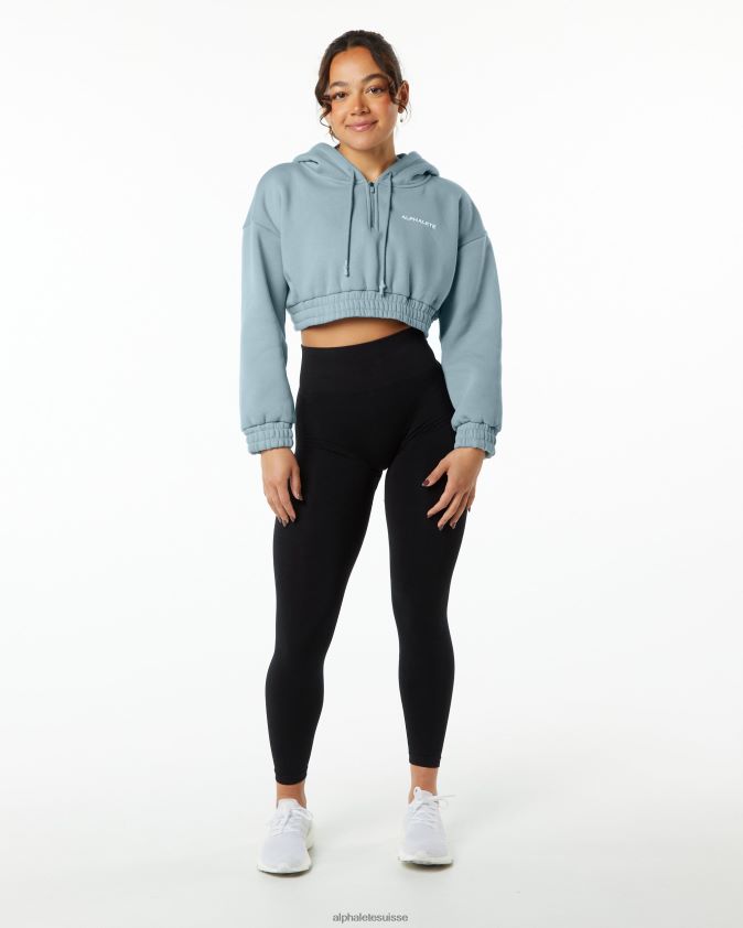 femmes vêtements 46FZDN284 Alphalete sweat à capuche classique bleu brouillard