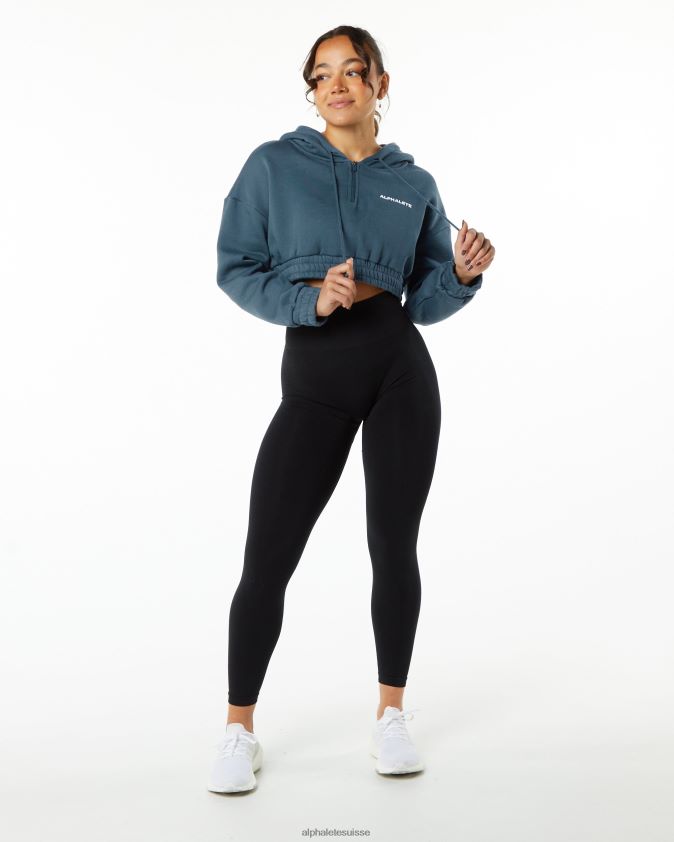 femmes vêtements 46FZDN285 Alphalete sweat à capuche classique bleu baleine