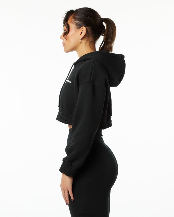 femmes vêtements 46FZDN286 Alphalete sweat à capuche classique noir