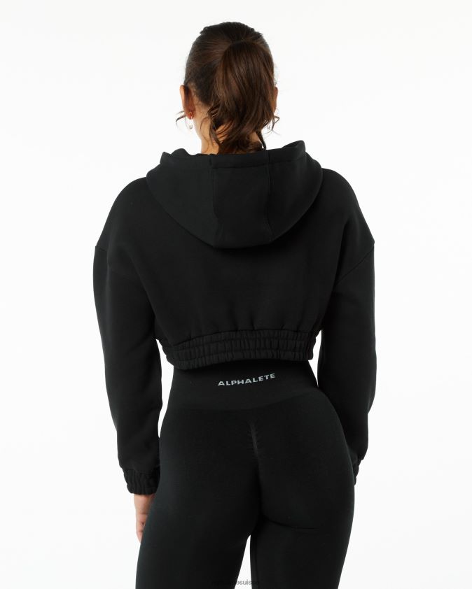femmes vêtements 46FZDN286 Alphalete sweat à capuche classique noir