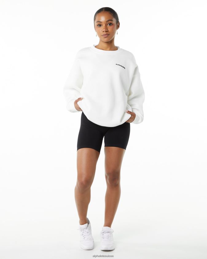 femmes vêtements 46FZDN287 Alphalete équipage classique blanc