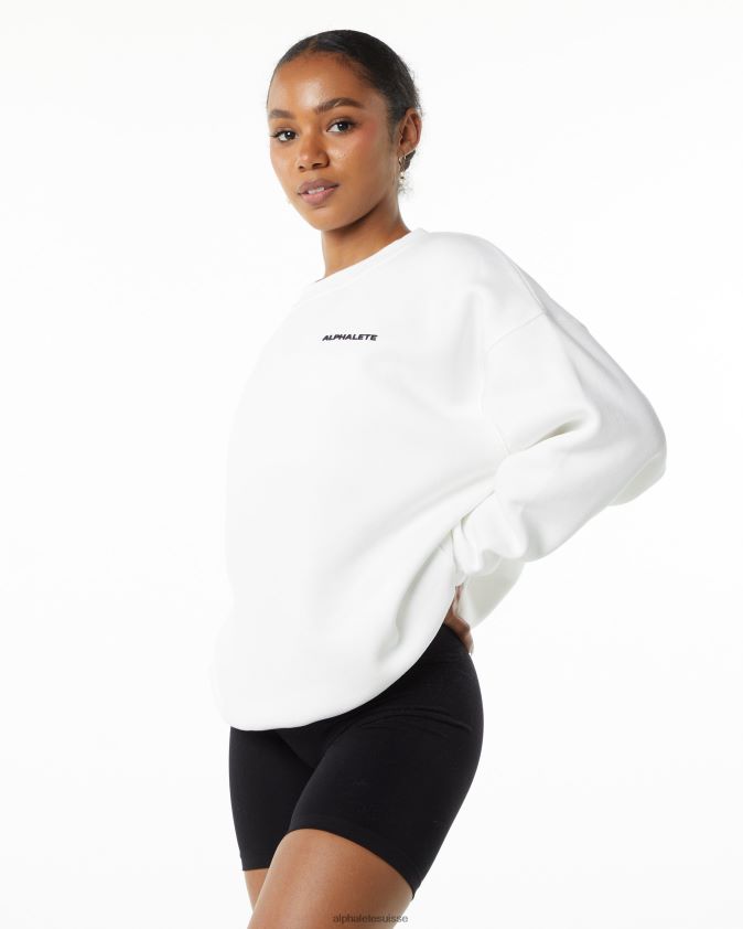 femmes vêtements 46FZDN287 Alphalete équipage classique blanc