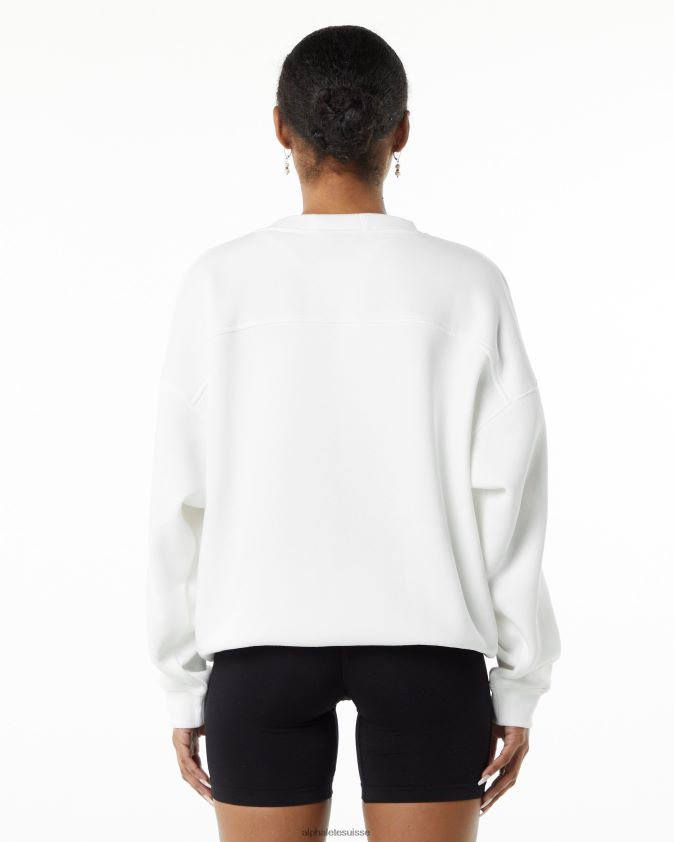 femmes vêtements 46FZDN287 Alphalete équipage classique blanc