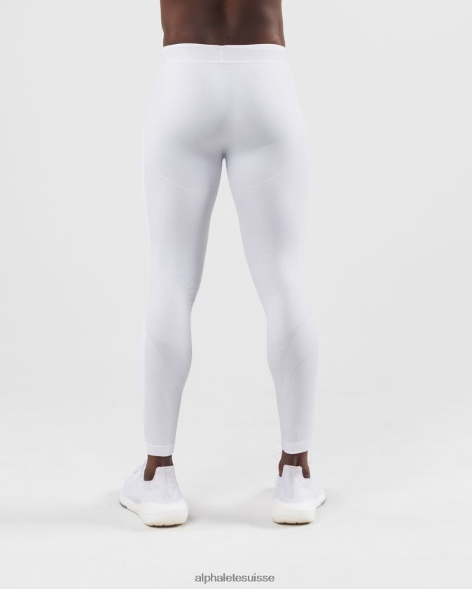 Hommes vêtements 46FZDN746 Alphalete legging de compression réformé blanc