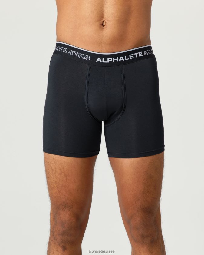 Hommes vêtements 46FZDN749 Alphalete boxer classique, lot de 3 noir