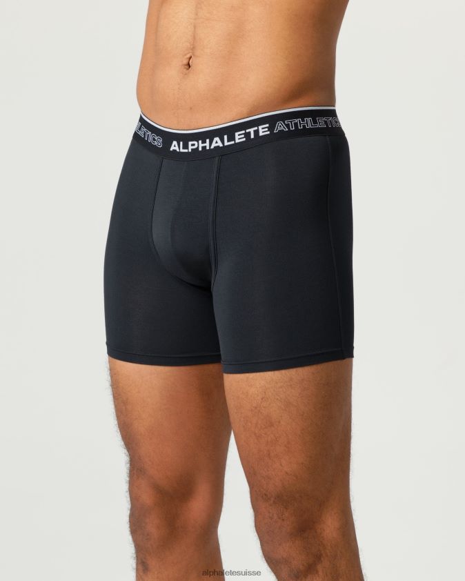 Hommes vêtements 46FZDN749 Alphalete boxer classique, lot de 3 noir