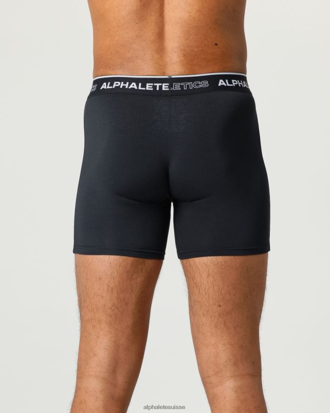 Hommes vêtements 46FZDN749 Alphalete boxer classique, lot de 3 noir