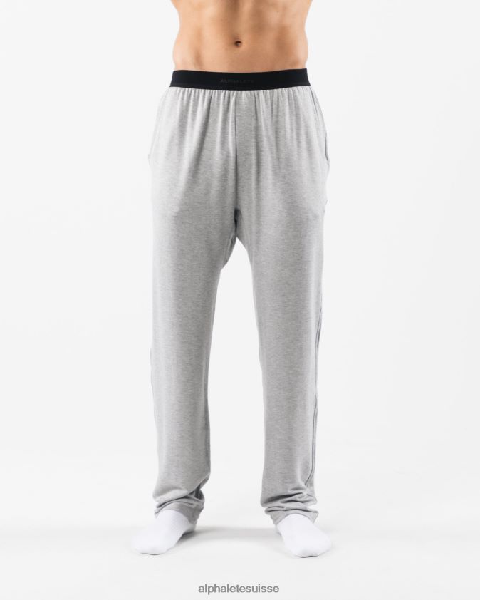 Hommes vêtements 46FZDN711 Alphalete pantalon de détente gris chiné