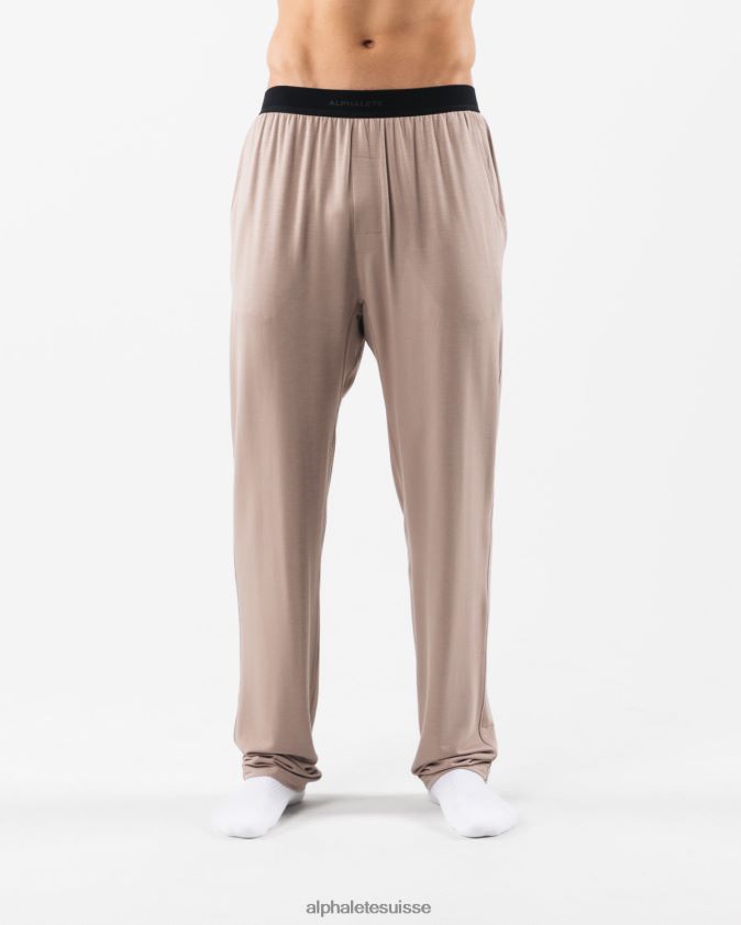 Hommes vêtements 46FZDN712 Alphalete pantalon de détente brun moka
