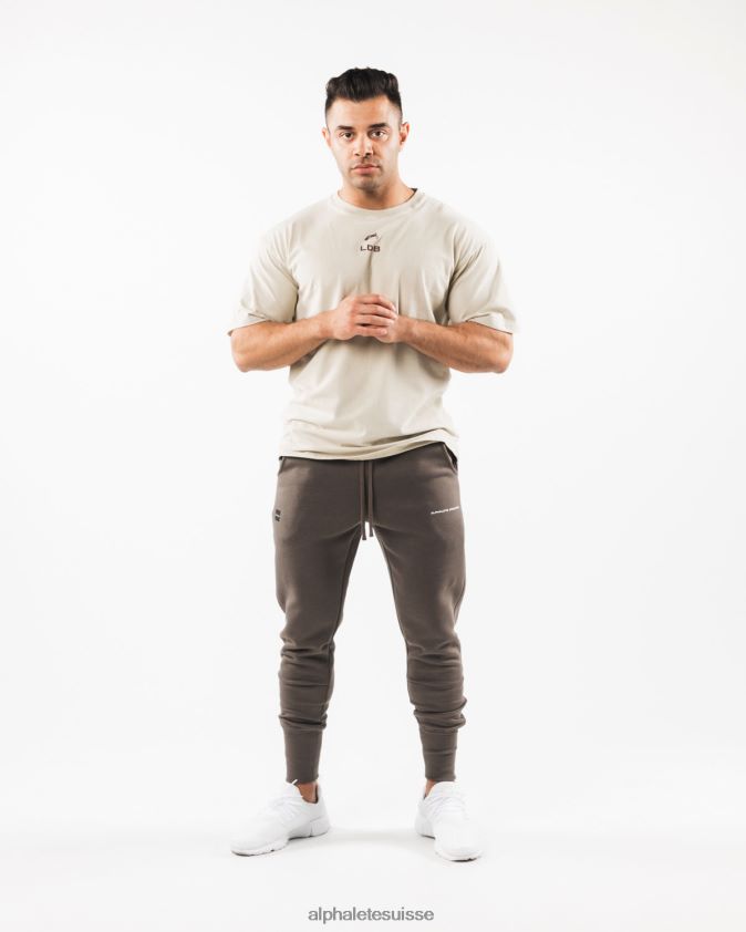 Hommes vêtements 46FZDN716 Alphalete jogger du club de l'académie marron taupe désert