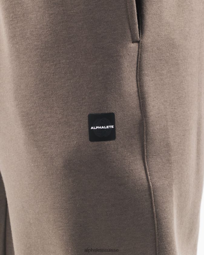 Hommes vêtements 46FZDN720 Alphalete jogging décontracté Academy marron taupe désert