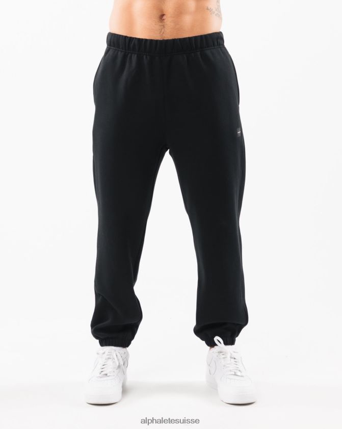 Hommes vêtements 46FZDN721 Alphalete jogging décontracté Academy noir