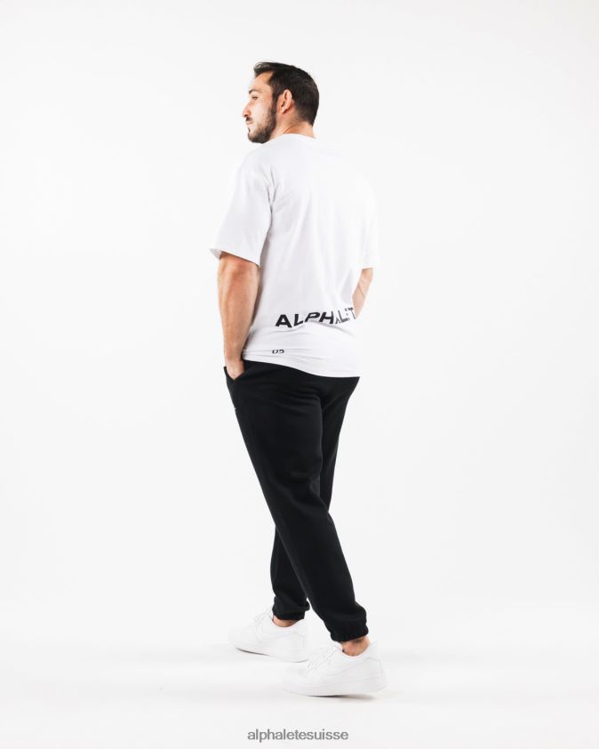 Hommes vêtements 46FZDN721 Alphalete jogging décontracté Academy noir