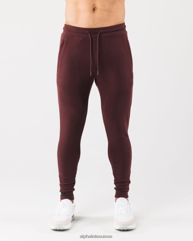 Hommes vêtements 46FZDN725 Alphalete jogger d'identité sangria rouge