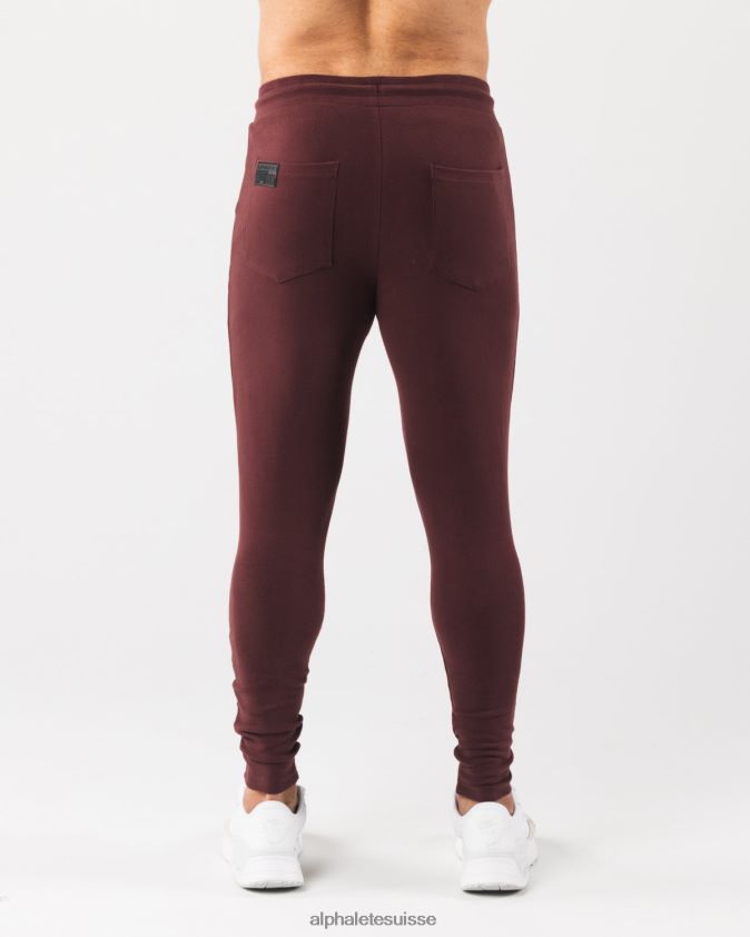 Hommes vêtements 46FZDN725 Alphalete jogger d'identité sangria rouge
