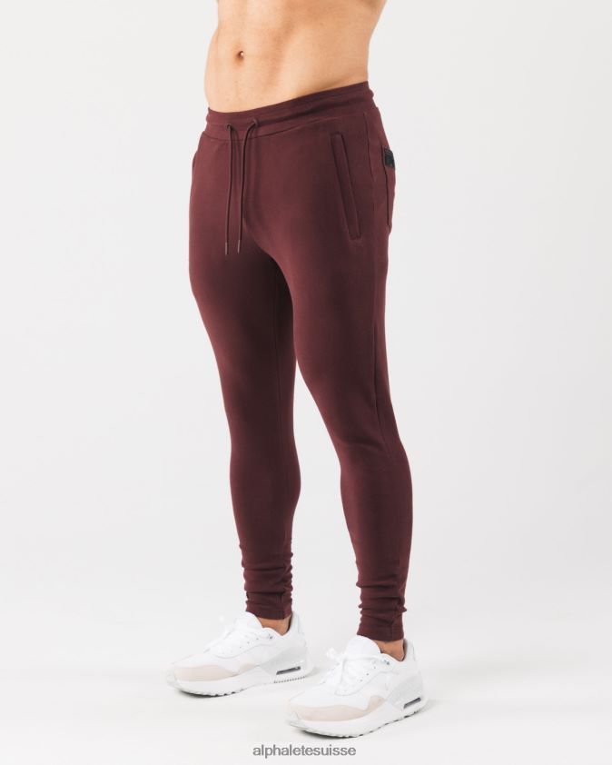 Hommes vêtements 46FZDN725 Alphalete jogger d'identité sangria rouge