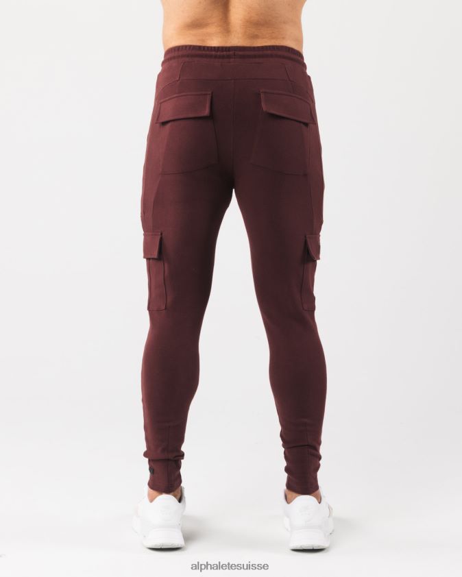 Hommes vêtements 46FZDN731 Alphalete cargaison d'identité sangria rouge