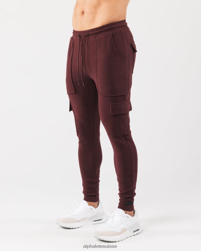 Hommes vêtements 46FZDN731 Alphalete cargaison d'identité sangria rouge