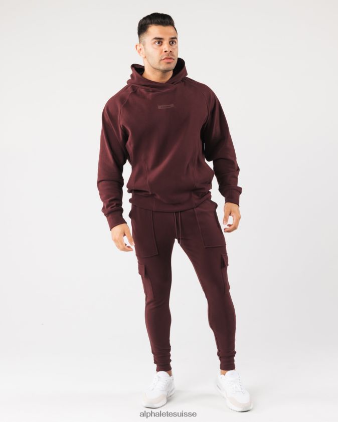 Hommes vêtements 46FZDN731 Alphalete cargaison d'identité sangria rouge
