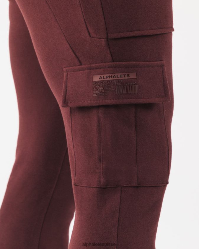 Hommes vêtements 46FZDN731 Alphalete cargaison d'identité sangria rouge