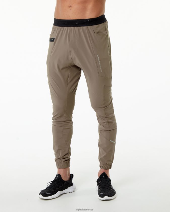 Hommes vêtements 46FZDN736 Alphalete pantalon de studio brun moka