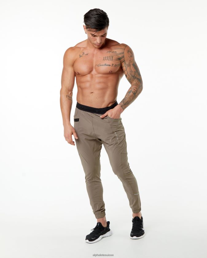 Hommes vêtements 46FZDN736 Alphalete pantalon de studio brun moka